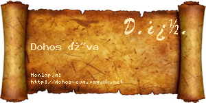 Dohos Éva névjegykártya